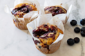 Blueberry muffins with blueberry
