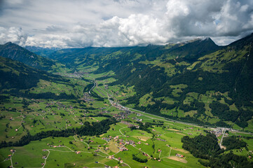 Reichenbach im Kandertal seen from the helicopter © schame87