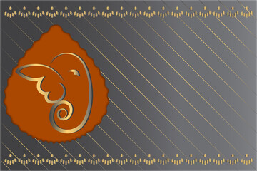 Lord Ganesha Card Design , Ganesh Chaturthi, Ganpati vector, Festival