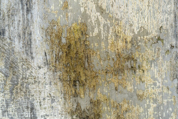 old concrete wall grunge texture background - ocre color stains