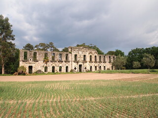 Fototapeta premium abandoned old granite facade