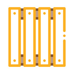 wooden fence icon vector. wooden fence sign. color symbol illustration