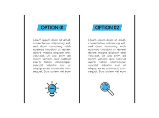 Infographic template with 2 options. Vector