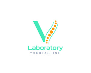 Initial laboratory alphabet letter  V