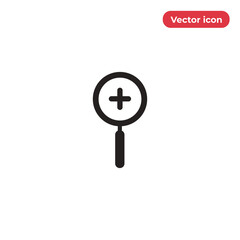 Zoom in vector icon, simple sign for web site and mobile app.