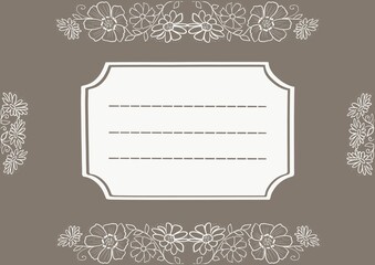 A sophisticated flower floral background for making postcards, posters, wedding invitation, greeting cards, copybooks covers, illustration, print