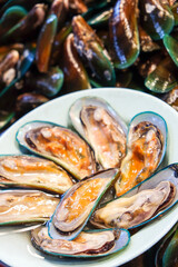 Mussel in the market Background