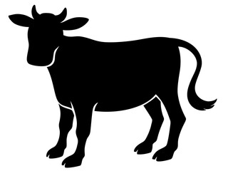 牛のシルエットイラスト