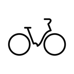 Bike icon, vector illustration in black on white