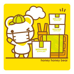 ハニーハニーべあ マスクで気遣い引っ越し業者