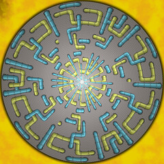 3d effect - abstract geometric circle pattern