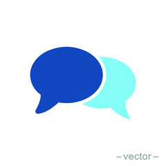 Chat icon in flat style isolated. Vector Symbol illustration.