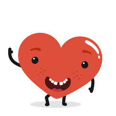 Cartoon heart character smiling. To see the other vector heart character illustrations , please check Cartoon Heart Characters collection.