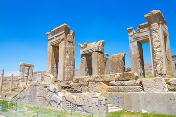 Ancient ruins of Persepolis and Necropolis historical site - UNESCO World Heritage site, Shiraz, Iran