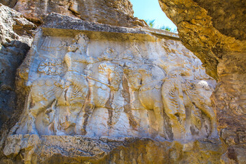 Ancient ruins of Persepolis and Necropolis historical site - UNESCO World Heritage site, Shiraz,...