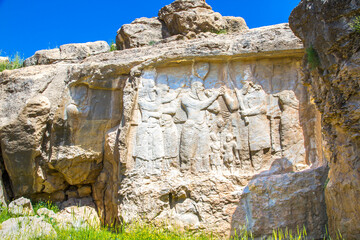 Ancient ruins of Persepolis and Necropolis historical site - UNESCO World Heritage site, Shiraz,...