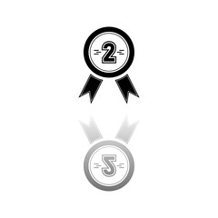 Award medals icon flat