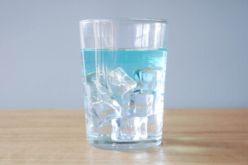 glass of water on the table