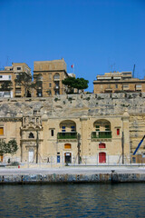 Old houses of Valetta from the Harbour