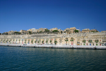 Old houses of Valetta from the Harbour