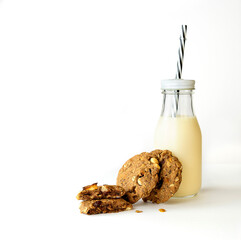 Home made vegan cookies with rice milk