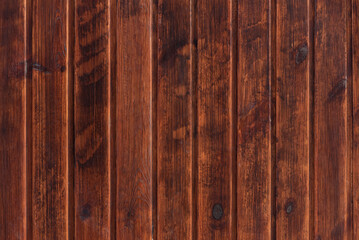 Wooden floor or wall. Planks of dark wood. Natural wood texture and pattern. Wooden background