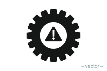 System error icon vector, system not working sign. Solid Style. EPS 10