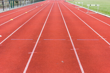 red rubber running track