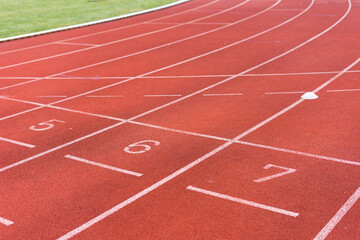 red rubber running track