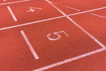 red rubber running track