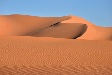 Fototapeta na wymiar SAHARA DESERT SAND DUNES IN TASSILI NATIONAL PARK IN ALGERIA