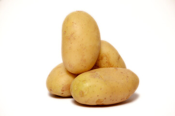 potatoes isolated on white background