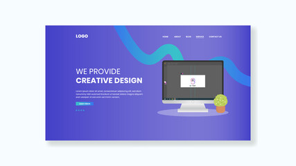 Website landing page
