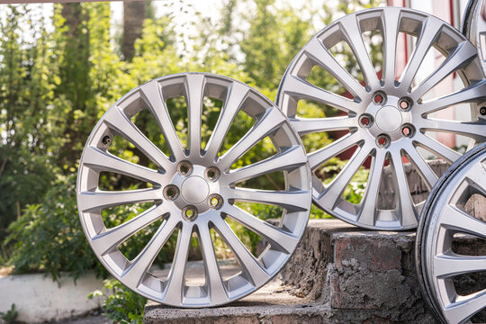 used alloy wheels in a silver color. Outside