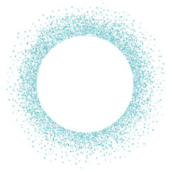 round blue frame on white background