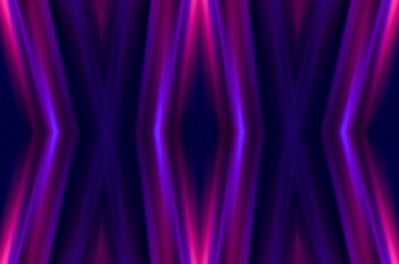 Dark abstract background with neon ultraviolet lines, waves. Light neon effect. Laser light show, energy waves.