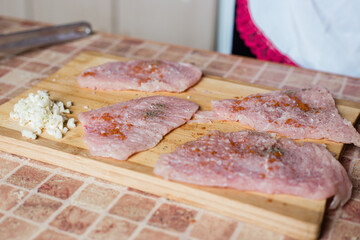 raw turkey meat, cook at home