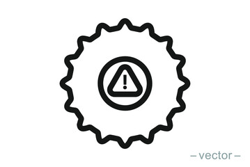 System error icon vector, system not working sign. Line Style. EPS 10.