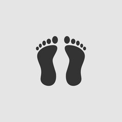 Footprint icon flat