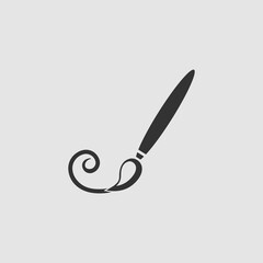Paint brush icon flat