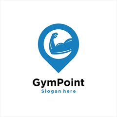 point gym vector logo design graphic icon. symbol