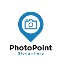 point photo vector logo design graphic icon. symbol