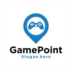 point game pad vector logo design graphic icon. symbol