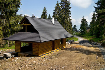 ATC - Bystrina - Demanovska valley - under construction in the protected area of the Low Tatras with the new cottage on the accomodation.