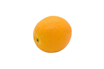 Isolated whole orange on a white background without a shadow