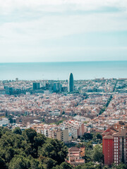 Vistas de Barcelona desde el Mirador de los Bunkers del Carmel