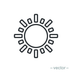 Sun icon vector for your web design, logo, UI. illustration. Line style. EPS 10.