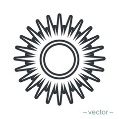 Sun icon vector for your web design, logo, UI. illustration. Line style. EPS 10.