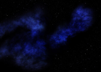 Star field in space and a nebulae