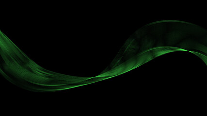 Abstract green beautiful digital modern magical shiny electric energy laser neon texture with lines and waves stripes, background